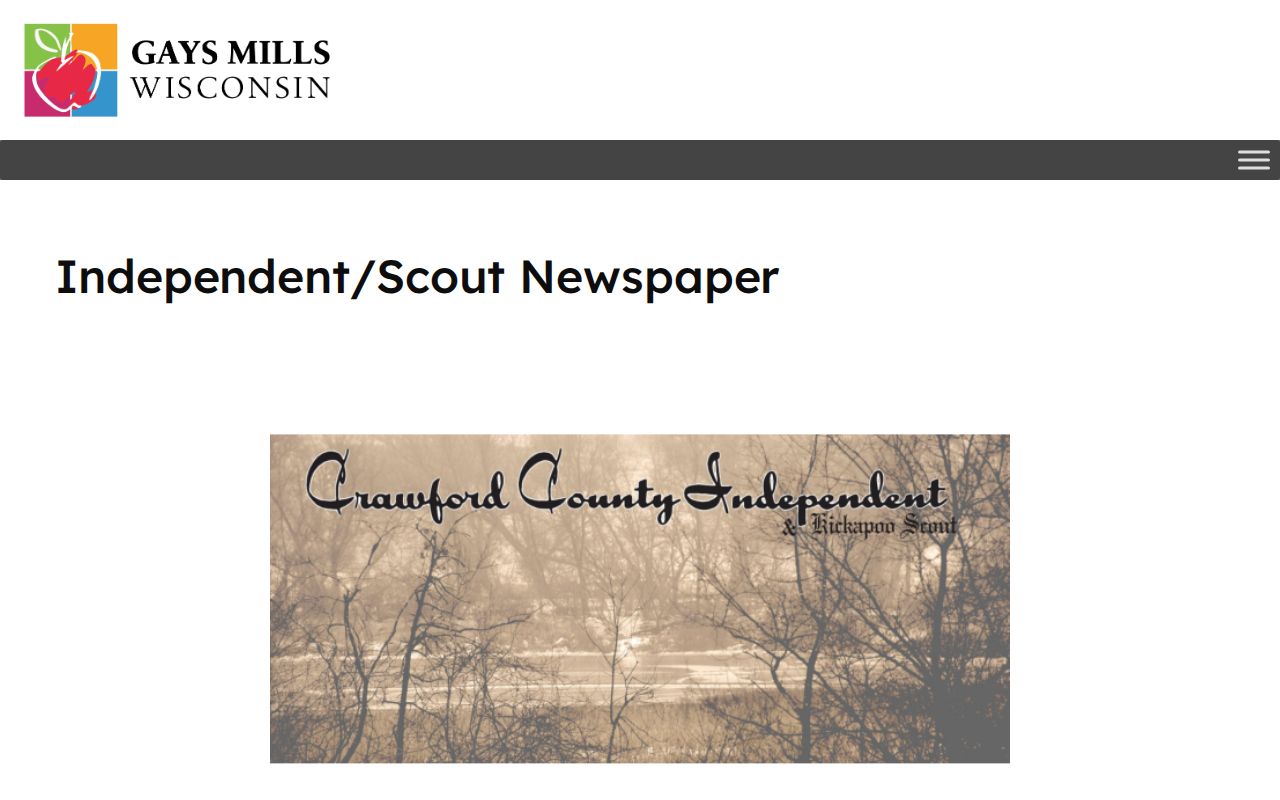 Crawford County crime news source view of the Independent and Kickapoo Scout listing