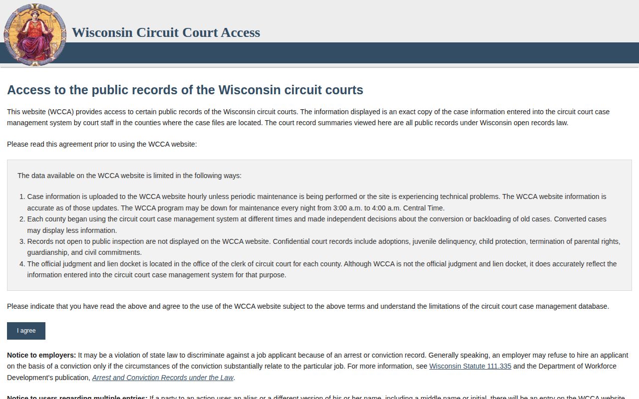 Crawford County booking record court status search source
